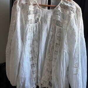 Gorgeous White Lace Boho Top from Forever Your Girl/Anthropologie
